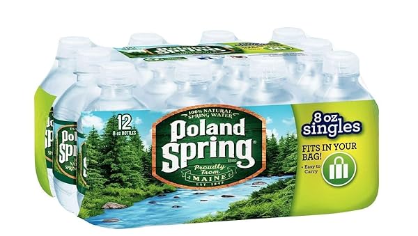 POLAND SPRING HALF PINT NATURAL SPRING WATER 12 PK – 27.6 POUNDS