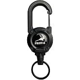Pristis Heavy Duty Zinger Retractors, Saltwater Resistant 28" Clip | Stainless Steel Wire Rope Tether Carabiner, Retractable Badge Reel Holder Belt Keychain Lanyard, Fly Fishing Gear Keeper