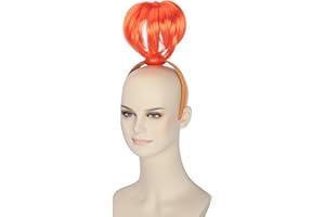 Yan Dream Straight Orange Wig Orange Headband Wig Cosplay Party