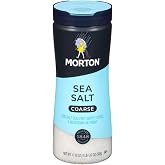 Morton Coarse Sea Salt, All-Natural Finishing Salt, 17.6 Oz, 1-Pack | Coarse Salt for rubs, roasts, seafood, vegetables and desserts, Coarse Grain adds Crunch, Pantry Staple Salt Shakers