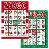 Santa Bingo Game - 18 Holiday Bingo Cards