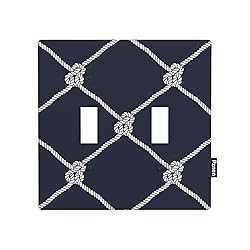 Pznen Nautical Rope Double Toggle Switch Covers