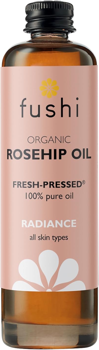 Fushi Organic Rosehip Seed Oil 100ml - Vitamin E, Fresh Pressed for Scars, Lines