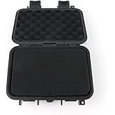 Liyirui Pre-Cubed Pick and Pluck Foam Hard Case,Customizable Foam Case for Jewelry,Small Electronics and Accessories, Carried in a Backpack,Mini,Black,7.3 x 5.2 x 2.3 inch