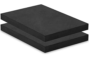 Amylove 2 Pcs Thermoform Molding Foam Sheet, 12 x 8 x 1 Inch, Black Press Thermoform Sheet for Holster and Sheath Making DIY Crafts Board Molding Sheath