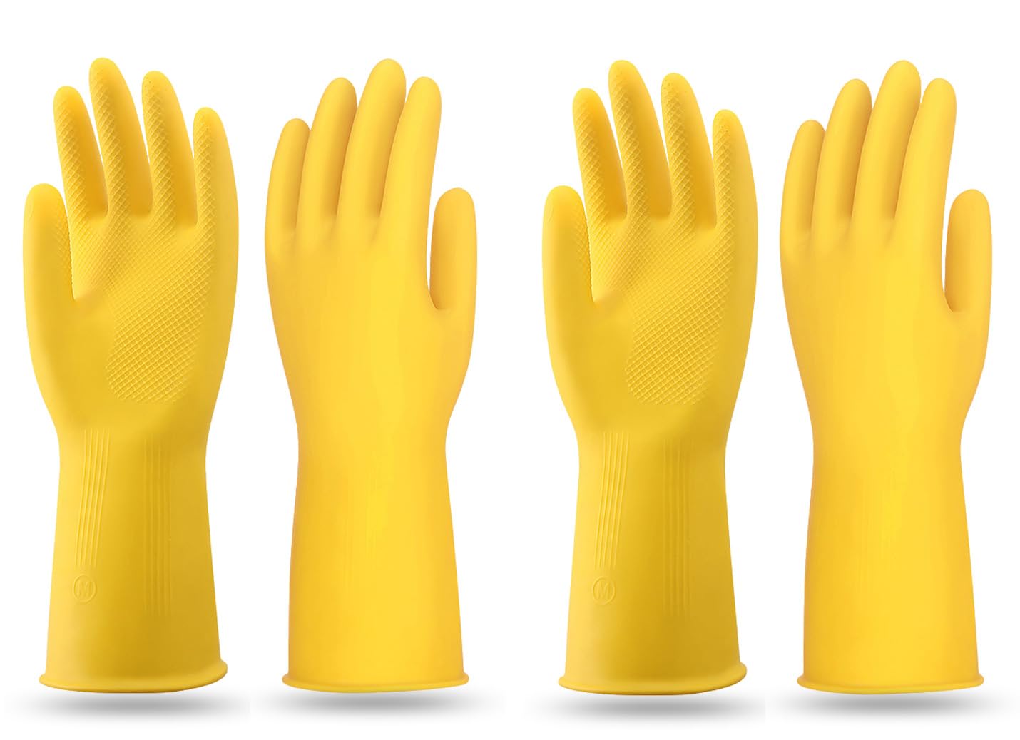 YOUYA Acid and alkali resistant, waterproof and corrosion resistant chemical latex gloves （2 pairs）