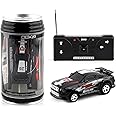 Grebest Mini RC Car,1 Set Micro Remote Control Car with Roadblocks Coke Cans Design Creative Simulation Racing Car Toy Kids Gift (Black)