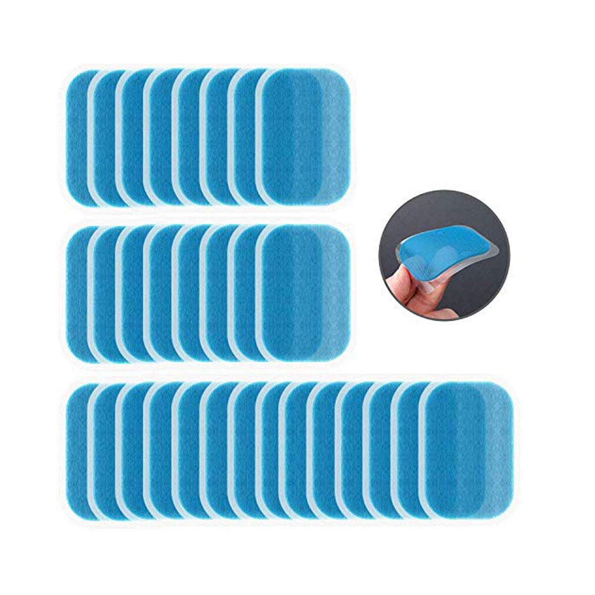 Leikedun TsLinc 40 Pcs Abs Trainer Replacement Gel Pads, Ab Stimulators Sticky Pads,Replacement Muscle Toner Pads Abdominal Muscle Toner Gel Pads for Abs Toner