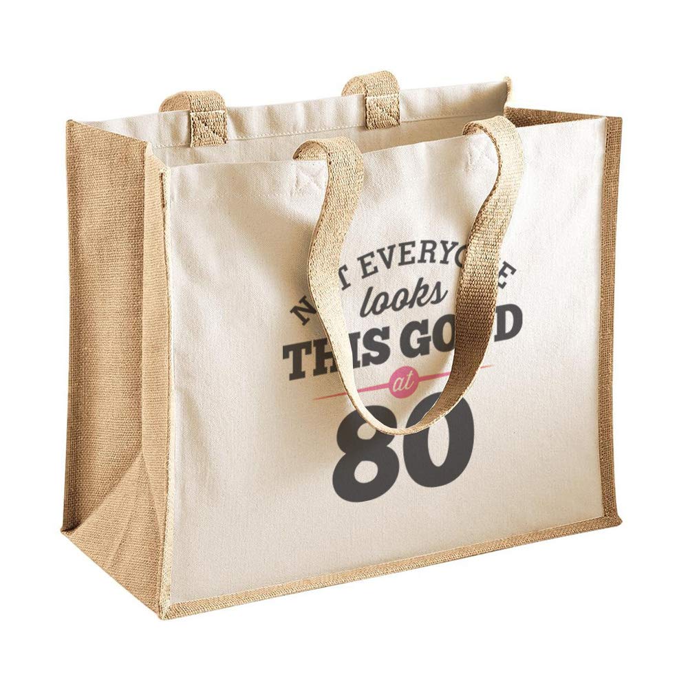 80th Birthday, Gift, Keepsake, Funny Gift, Gifts for Women, Novelty Gift, Ladies Gifts, Female Birthday Gift, Looking Good Gift, Ladies, Shopping Bag, Present, Tote Bag, Gift Idea (Natural)