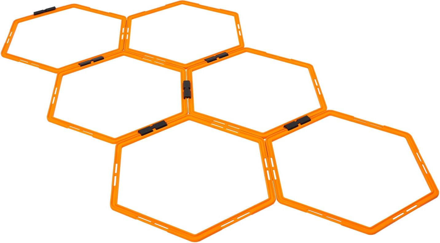 Max4out Hexagonal Speed Agility Training Rings Set of 12 Rings Sport Equipment Training Ladder Set : Sports & Outdoors