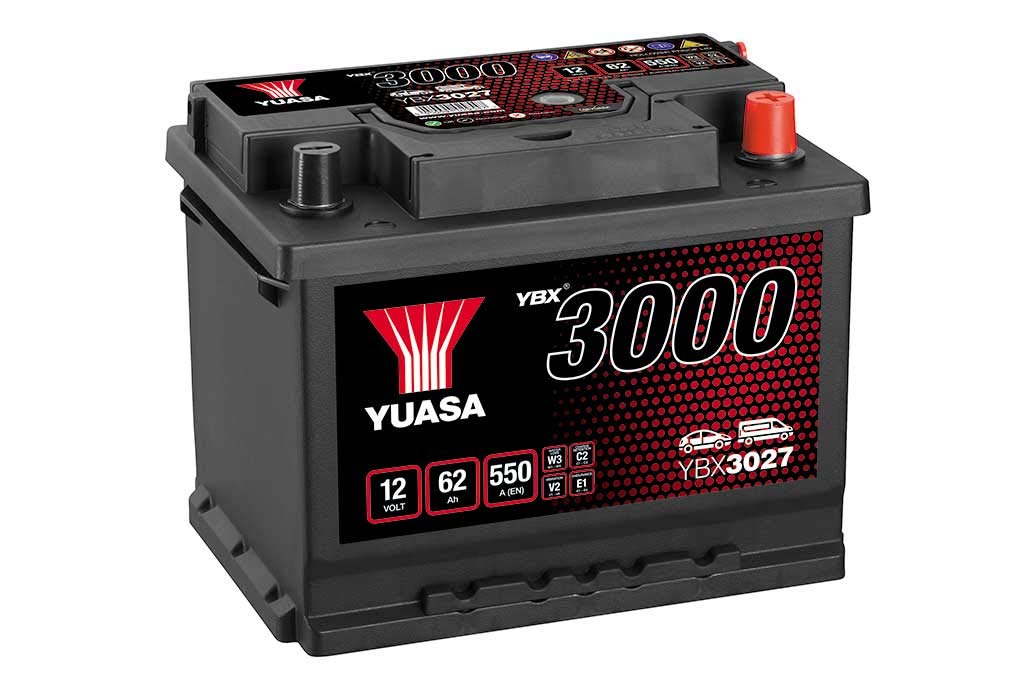 Yuasa YBX3027 12V 62Ah 550CCA Sealed Maintenance Free Car Battery