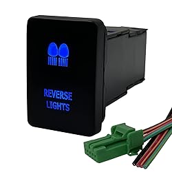 Blue Led Reverse Lights Push Button Switch for