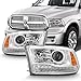 AKKON - For 2013-2018 RAM 1500 2500 3500 OE Replacement Chrome LED Projector Headlights Left+Right Pair Set