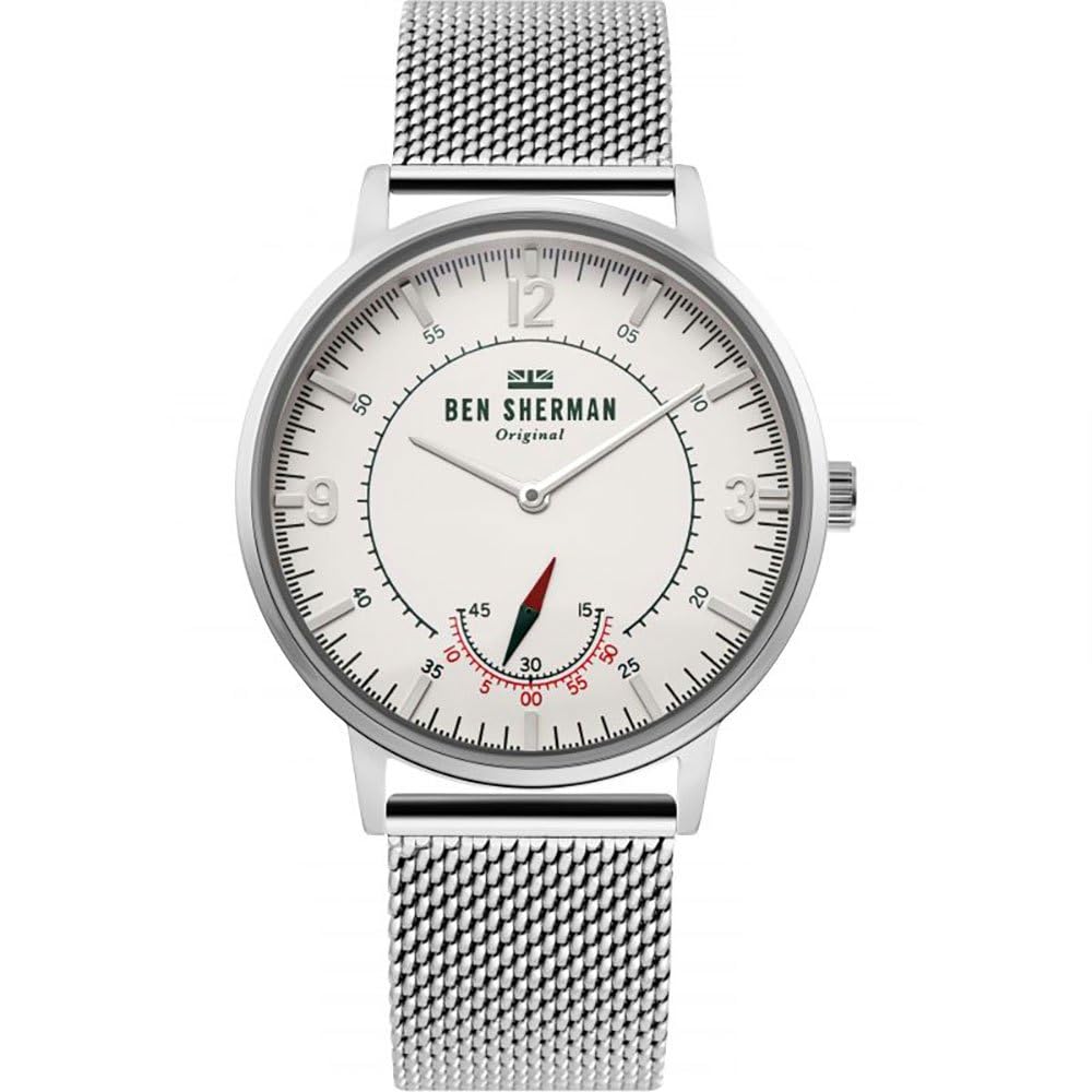 Ben Sherman Mens Quartz Watch, Analogue Classic Display and Stainless Steel Strap WB034SM