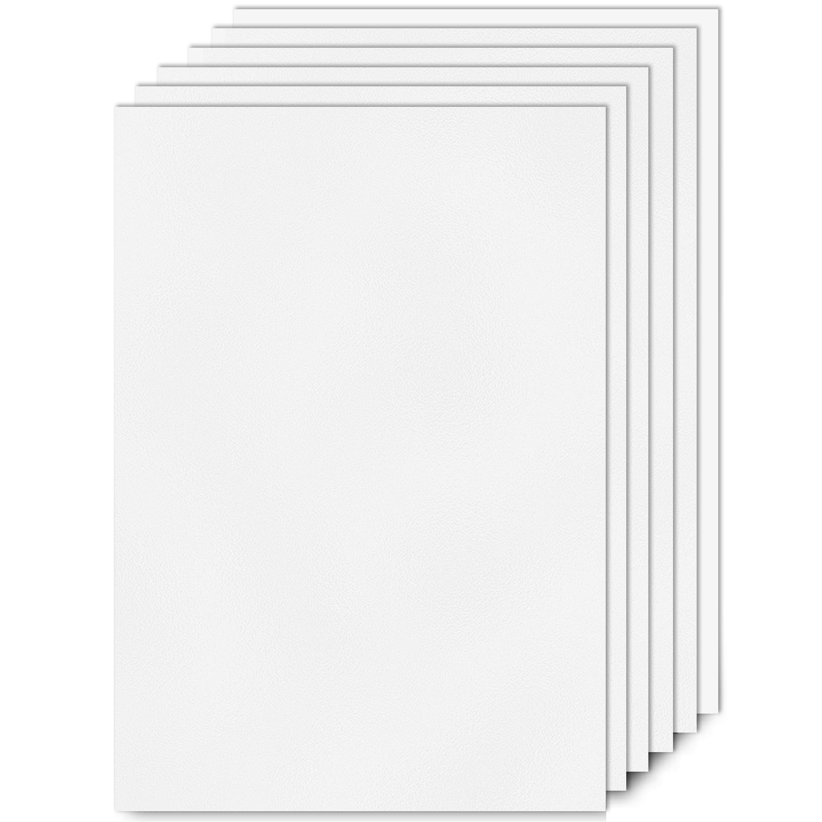 pangdapengpeng 6 pcs White Plastic Sheet, A4 Foam PVC Boards 21 x 29,7 cm, 1mm Thick Hard Polypropylene Sheet for Sand Table Model Making, Modeling, Art, DIY (White)