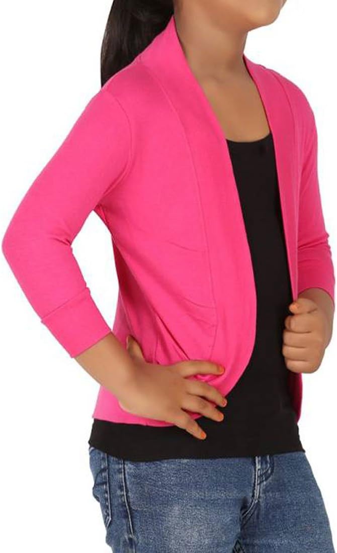 WellFitLook Ziaffzoz Girls Pink Shrug