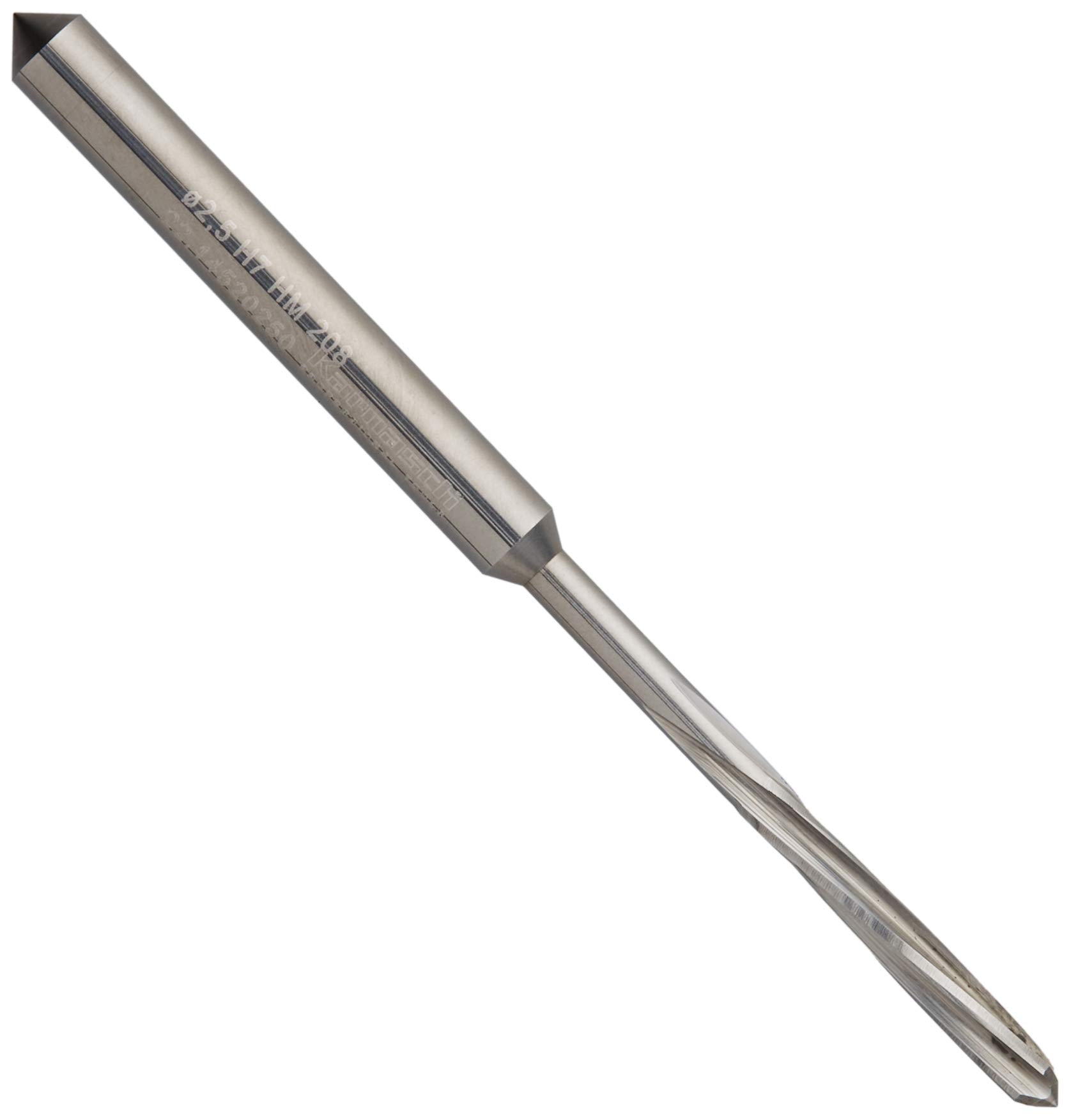 Karnasch 2214520250 Hard Metal Reamer, 2.50 mm Cutting Diameter, 31 mm Shank Diameter, 60 mm Length, 4 mm Cutting Length, 16 mm Neck Diameter, 4 Teeth