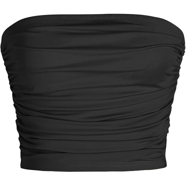 CIDER Striped Tube Top For Women – Sleeveless Strapless Crop Top For Summer & Casual Outfits
