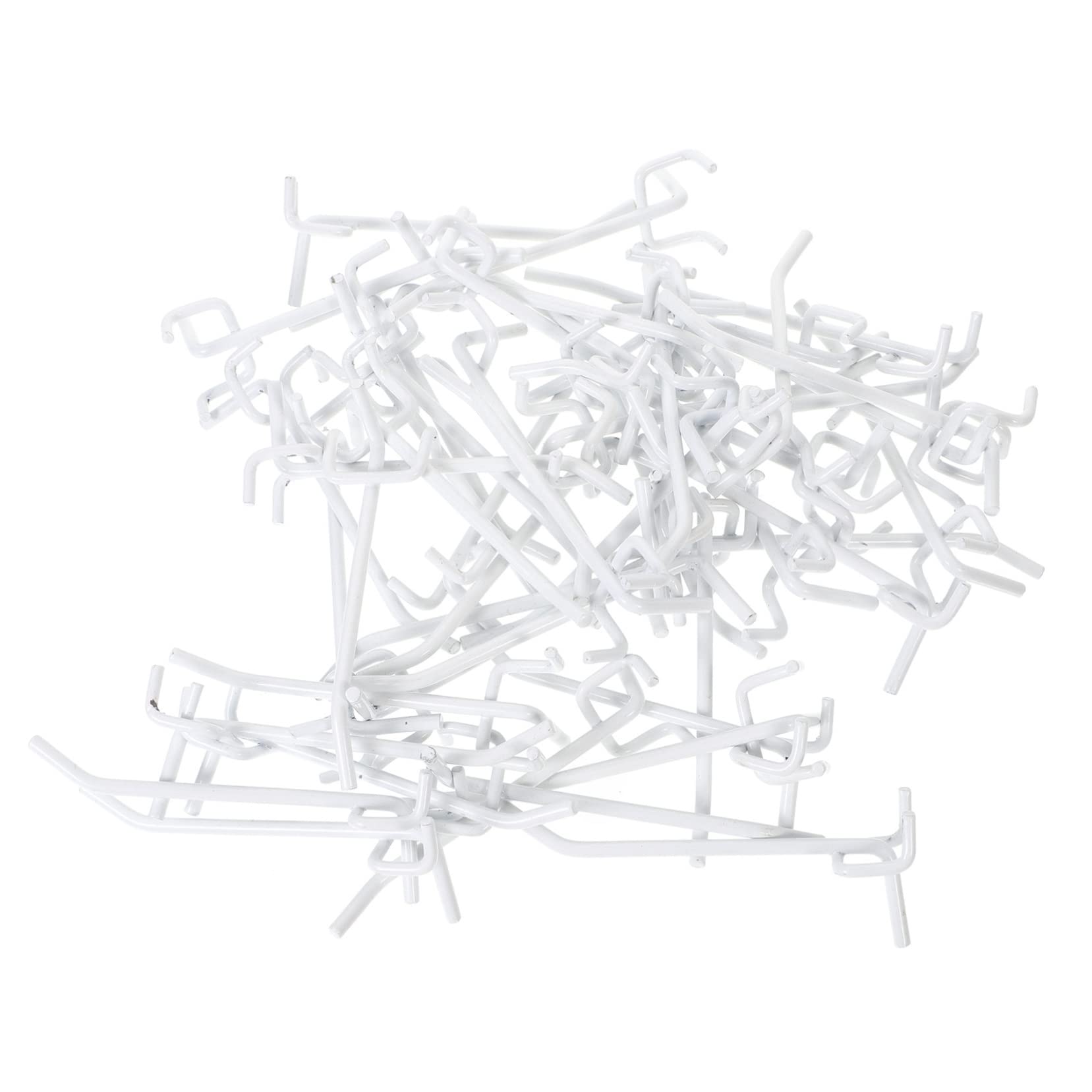 VILLFUL 50Pcs Heavy Duty Pegboard Hooks for Garage Organization Peg Board Hook for Efficient Storage and Easy Access to Tools and Accessories