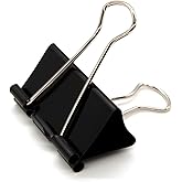 DSTELIN Large Binder Clips 1.6-Inch (24 Pack), Big Paper Clamps Clips for Office Supplies, 1.6-Inch/41mm Width, 0.7-Inch/18mm
