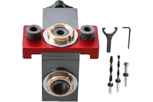 Dowel Jig Drill Kit | Adjustable Drill Guide Jig Block - Drilling Hole Kit, Center Dowel, Professional Woodworking Joints Too