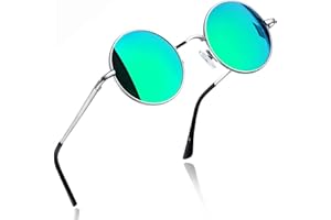 Joopin Hippie Round Sunglasses for Women Men Small Circle Sun Glasses Polarized UV400 Protection