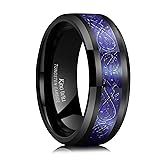King Will DRAGON Men's 8mm Blue Carbon Fiber Black