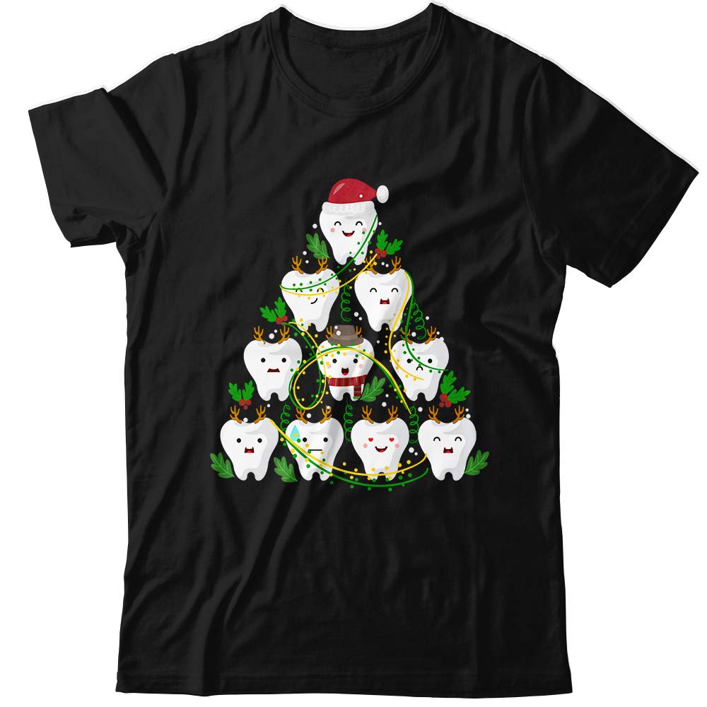 Teeth Christmas Tree Fairy Tooth Teeth Dentist T Shirt Customized