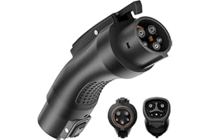 LJH Tesla NACS to J1772 EV Charger Adapter 250V 48Amp High-Power, IP65 Waterproof with Interlock - Compatible with Tesla Wall