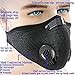 Novemkada Dustproof Masks - Activated Carbon Dust Mask with Extra Filter Cotton Sheet and Valves for Exhaust Gas, Pollen Allergy, PM2.5, Running, Cycling, Outdoor Activities (Blue)