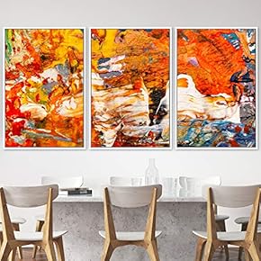 signwin 3 Piece Framed Canvas Wall Art Abstract...