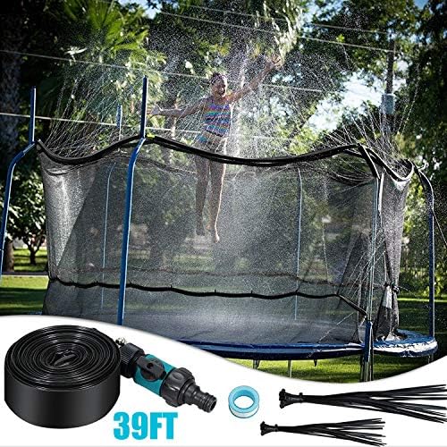 Runpo Trampoline Sprinkler Water Play 39 Feet Misting Outdoor Cooling