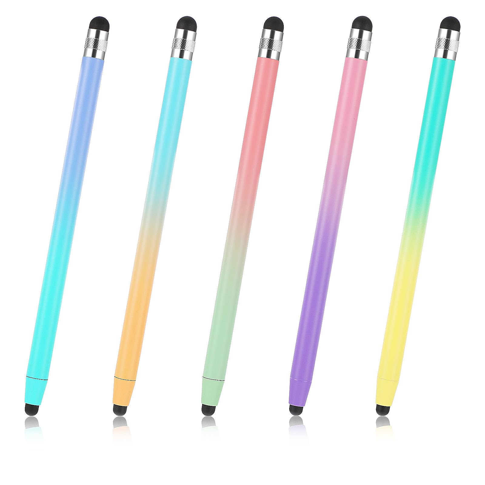 YUXIANLB Stylus Pens for Touch Screens, 5 Pcs Capacitive Stylus, Dual-End High Sensitivity & Precision Stylus Pen for Pad, Android Smartphone, Tablets and All Universal Touchscreen Devices