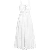 Plus Size Summer Dresses - Boho Maxi Sundress with Pockets Spaghetti Strap Long Casual Sun Dress for Vacation and Beach