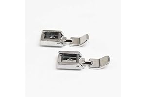 HONEYSEW 2pcs Zipper Sewing Machine Presser Foot for All Low Shank Snap on Singer, Brother, Babylock, Janome, Kenmore, White,