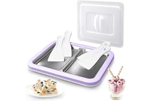 Climafusion Rolled Ice Cream Maker, Dual Trays Instant Ice Cream Maker, Food-Grade Homemade Frozen Yogurt Maker for Kids & Fa