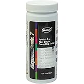 AquaChek 7-Way Pool and Spa Test Strips - Silver Pool Test Strips For pH, Total Chlorine, Free Chlorine, Bromine, Alkalinity, Total Hardness, and Cyanuric Acid - Water Quality Testing Kit (100 Strips)