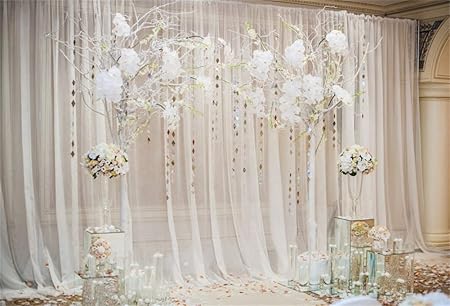 Amazon Yeele 7x5フィート ウェディング背景幕 結婚式のセレモニーの背景 写真 アーチの花 椅子 ブーケ 写真撮影 背景 結婚式 お祝い パーティー 装飾 花嫁 新郎 カップル 恋人 ブース 小道具 バックペーパー 背景布 通販