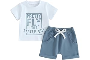 Toddler Baby Boy Summer Clothes Cute Cartoon Letter Ptinted Short Sleeve Tee Top + Short 2 Piece Outfit