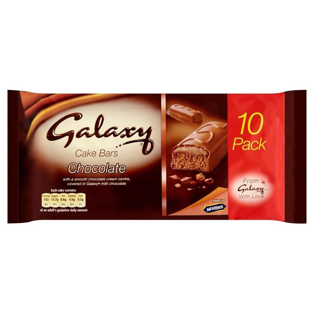 McVitie's Galaxy Cake Bars (10 per Pack) - Pack of 2