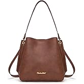 Montana West Medium Hobo Purse for Women Bucket Shoulder Bag with Crossbody Strap