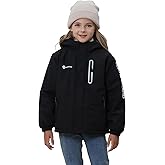 Girls' Waterproof Winter Ski Jacket – Warm Fleece Lined Windproof Snow Coat with Hood for Outdoor Adventure