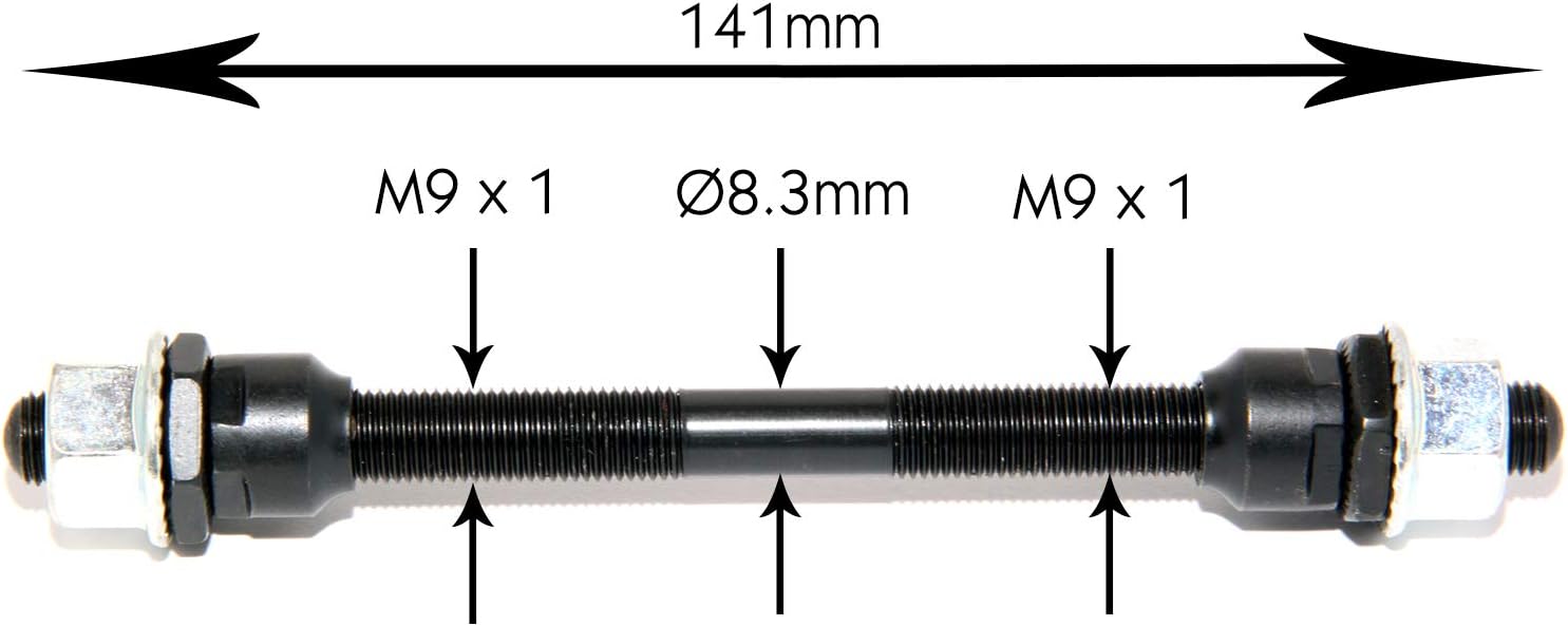 10 x 175mm Sold by unit Easyboost Wheel Axle 9 x 108mm Front Rear