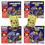 Power Brand 4 Different Angry Birds Knex Set with 2 Characters