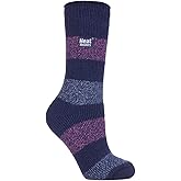 HEAT HOLDERS - Women's STRIPED Ultimate Thermal Socks, One size 5-9 us