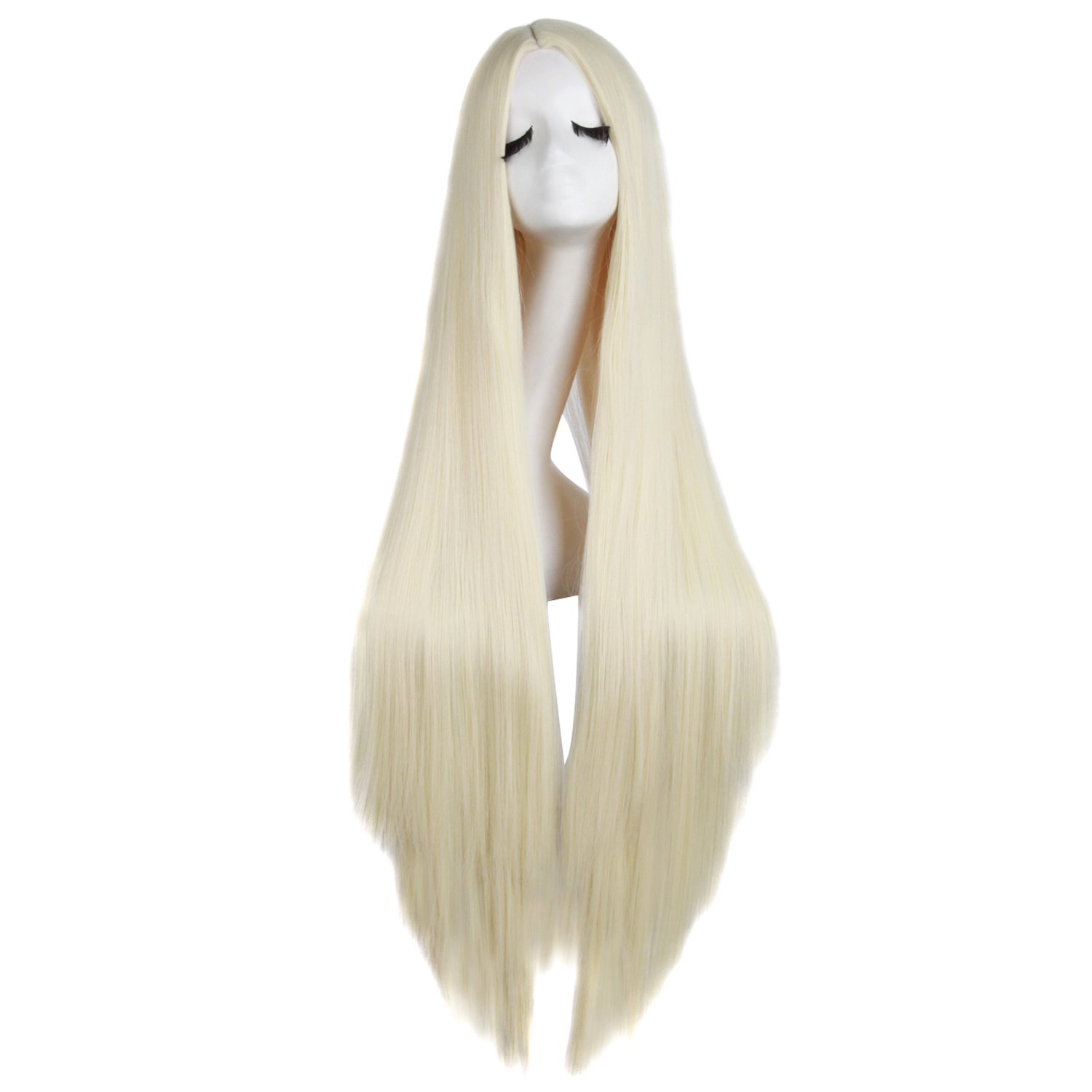 MapofBeauty 40"/100cm Natural Soft Straight Long Cosplay Wig (Light Blonde) โ image 1