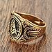 Mens Stainless Steel Ring,Freemason Masonic,Gold Black