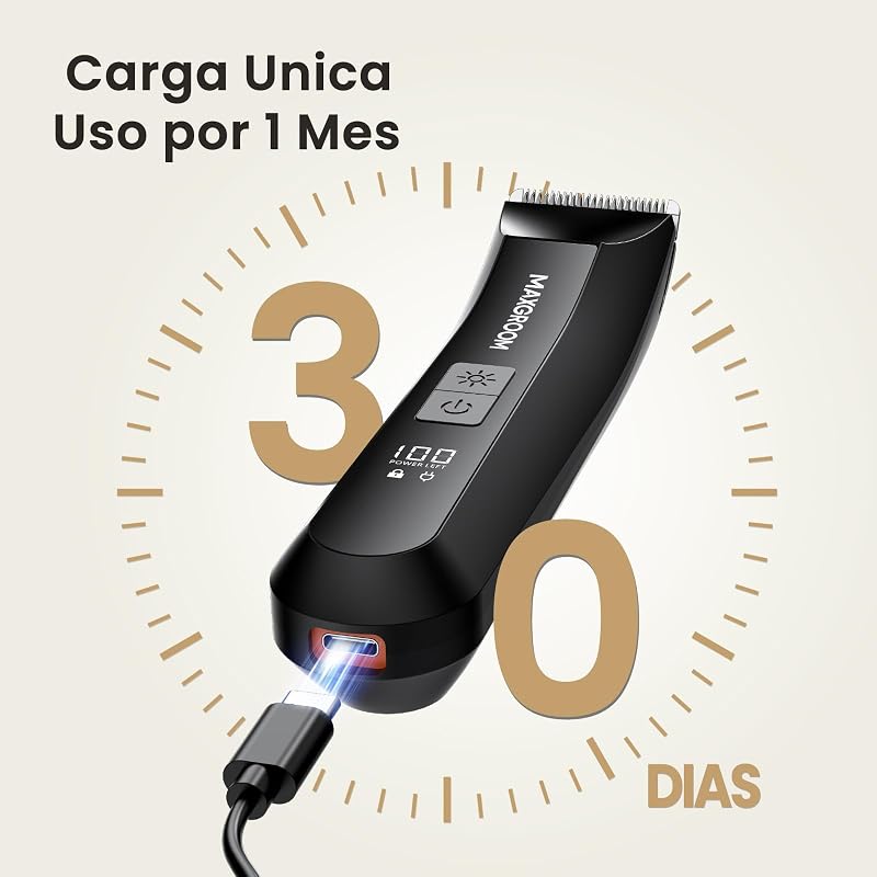 Afeitadora Corporal 3 en 1, IPX7 Impermeable, Negro