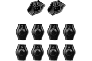 Antrader M3 Simplex Single Bolt Wire Rope Clips,10Pcs 304 Stainless Steel Simplex Wire Rope Clip Cable Clamp for 1/8" Diameter Wire Rope,Black