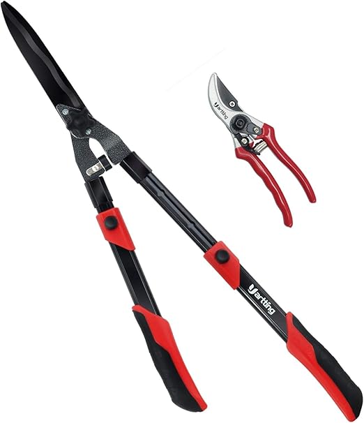 Yartting Ausziehbare Heckenschere & scharfer Handscheren-Set, Garten